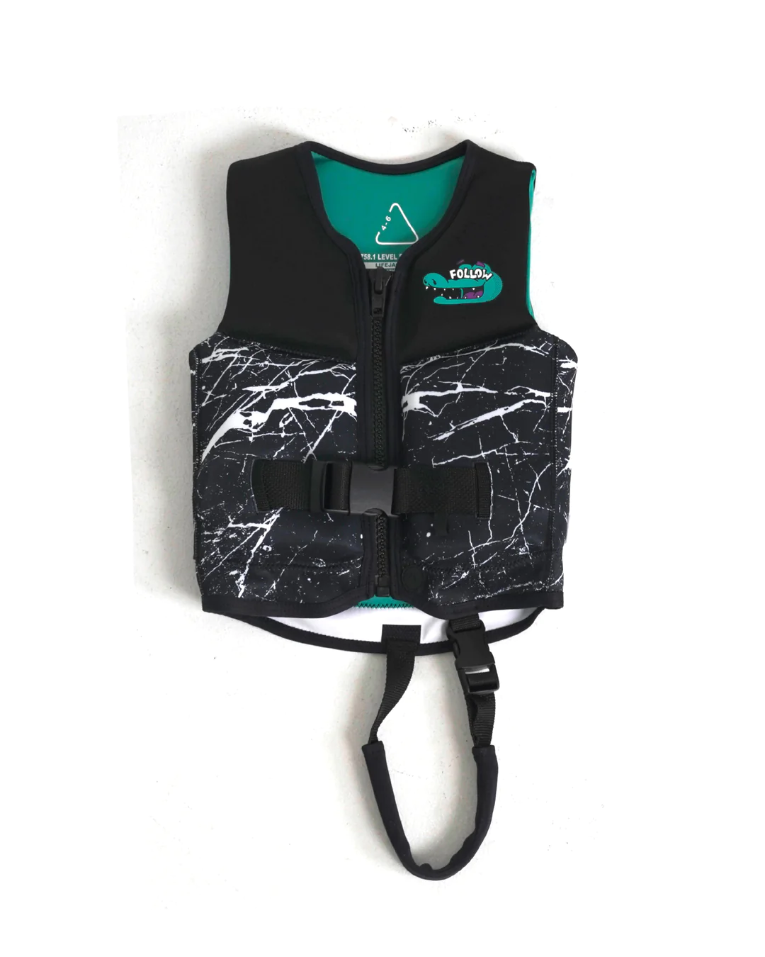 2024 Follow Grommy Infant Life Jacket Bli Bli Watersports   AUS Grommy BlackWhite Front.webp